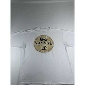 Nassau Bahamas Beach Life T-Shirt White Men's Size XL Souvenir Livin' Salty Surf